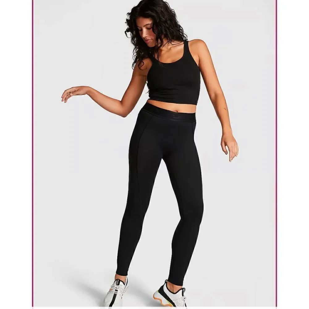 VS Victoria’s Secret pink High Waist Lace up leggings xxl nwot